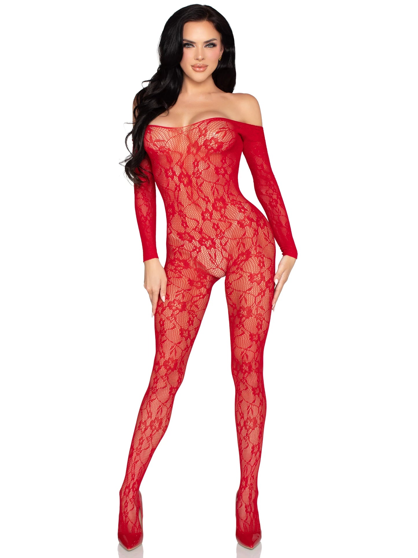 89366 Lace Lingerie Jumpsuit O/S
