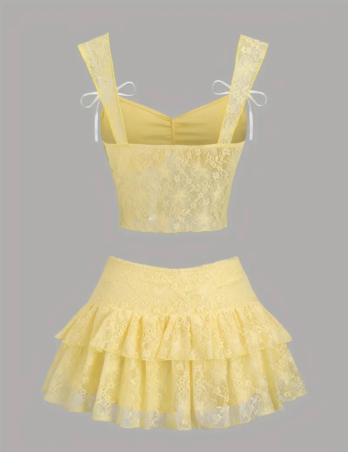 Elegant Women’s 2pcs Lace Set