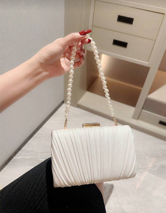 Ivory Pearls Clutch Bag
