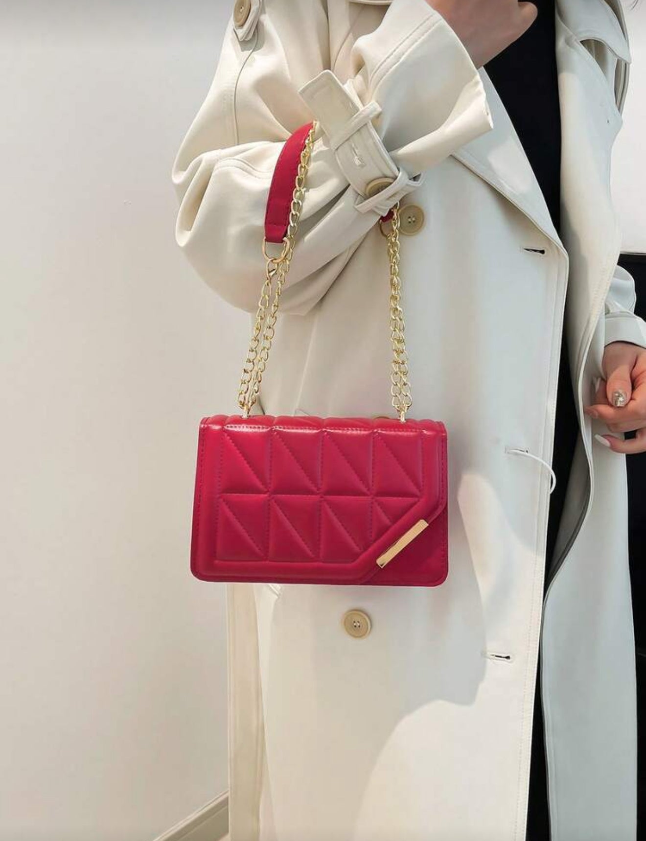 Crossbody Red Square Bag