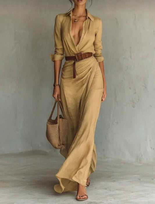 Elegant Casual Long Sleeve Dress Small