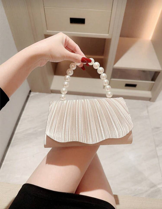 Satin Ivory Clutch bag