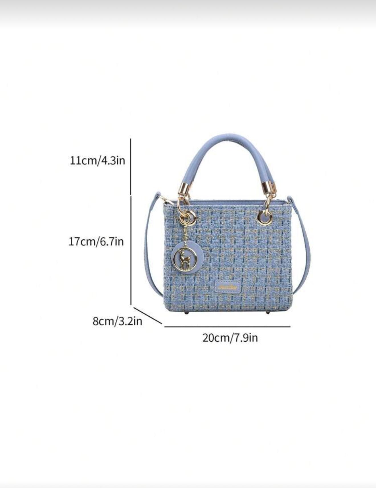 Women's Tote Bag With Large Capacity, Cherry Pendant, Adjustable Shoulder Strap For Crossbody Or Shoulder Wear