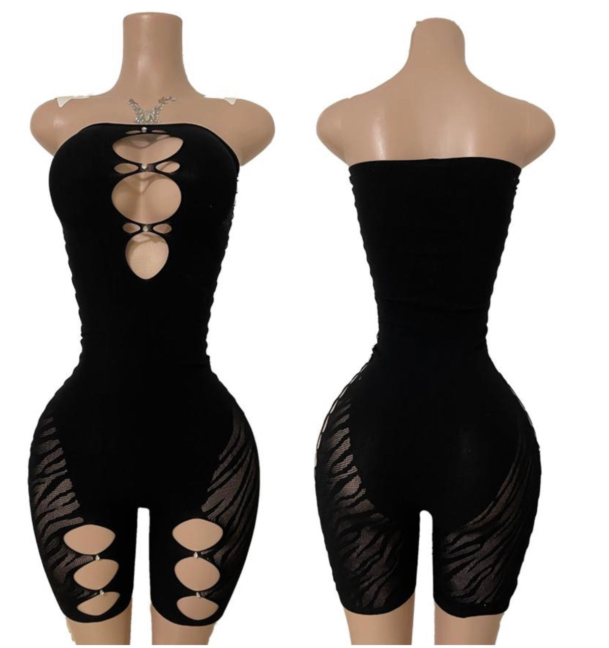 E-T15 Black Romper Dancewear