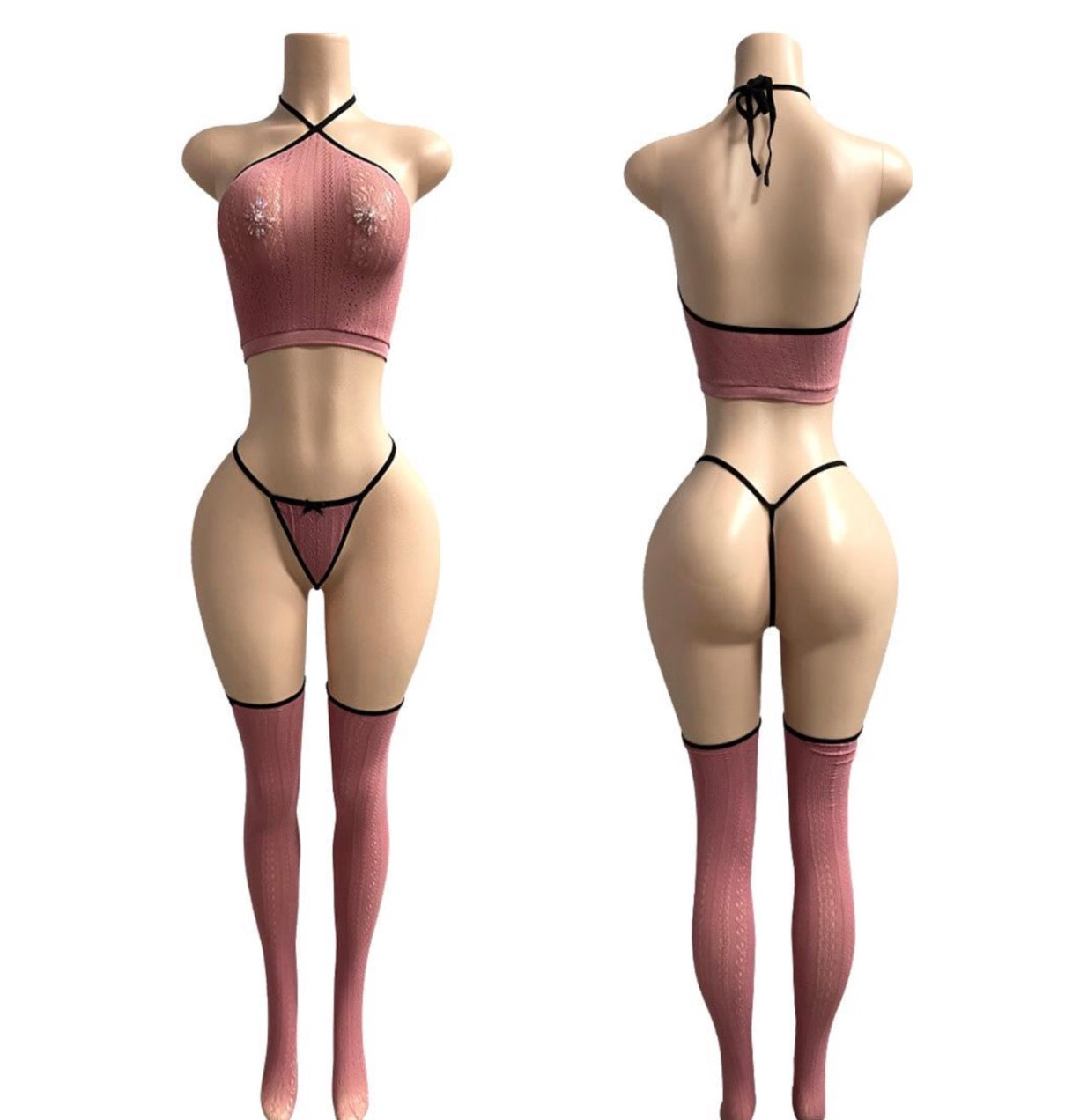 E-M14 Pink 3PC set Dancewear