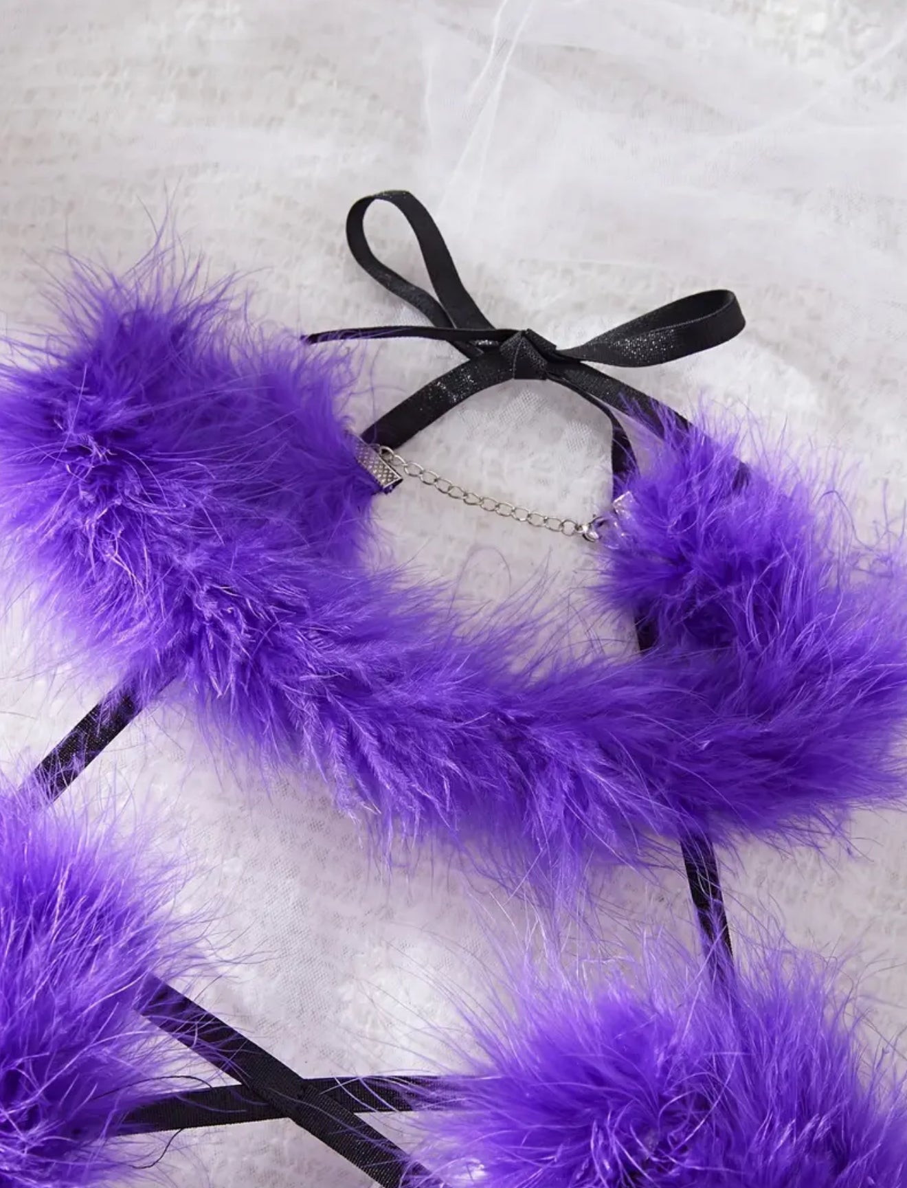 Purple bodysuit lingerie O/S