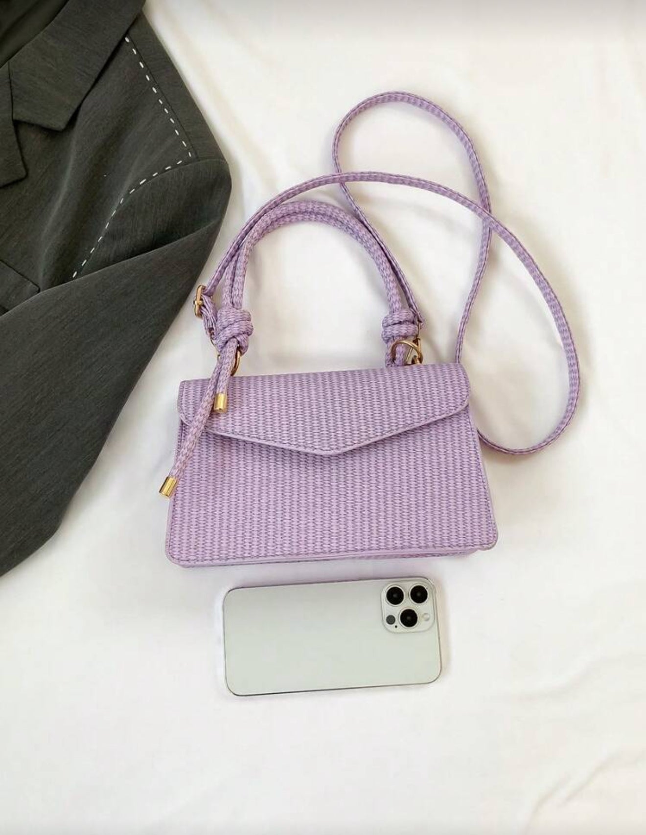 Shoulder Purple Bag Three-In-One