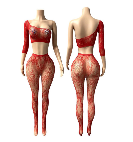E-M31 fishnet bodystocking