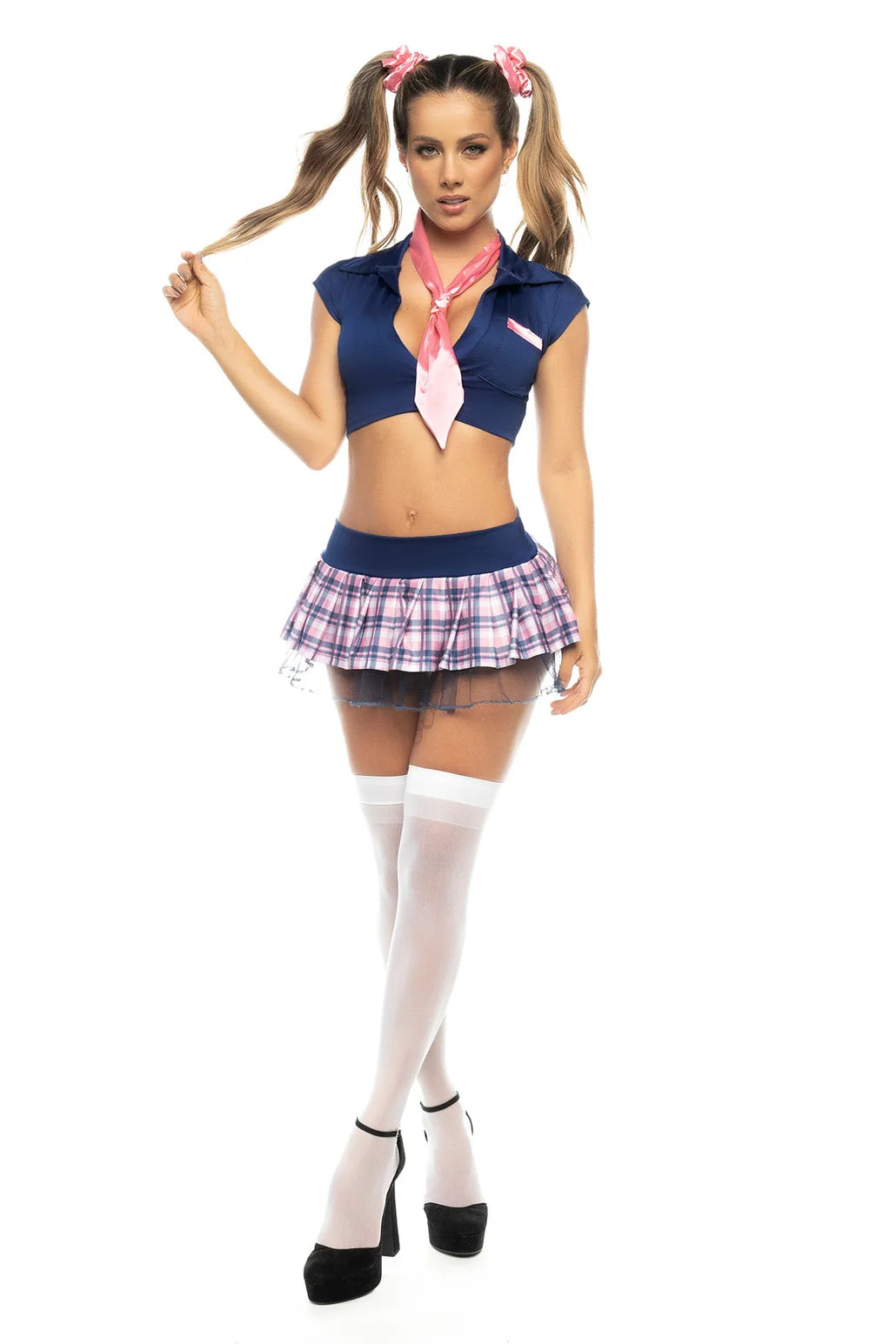 60017 School Girl 5PC includes top, skirt,tie and bow.