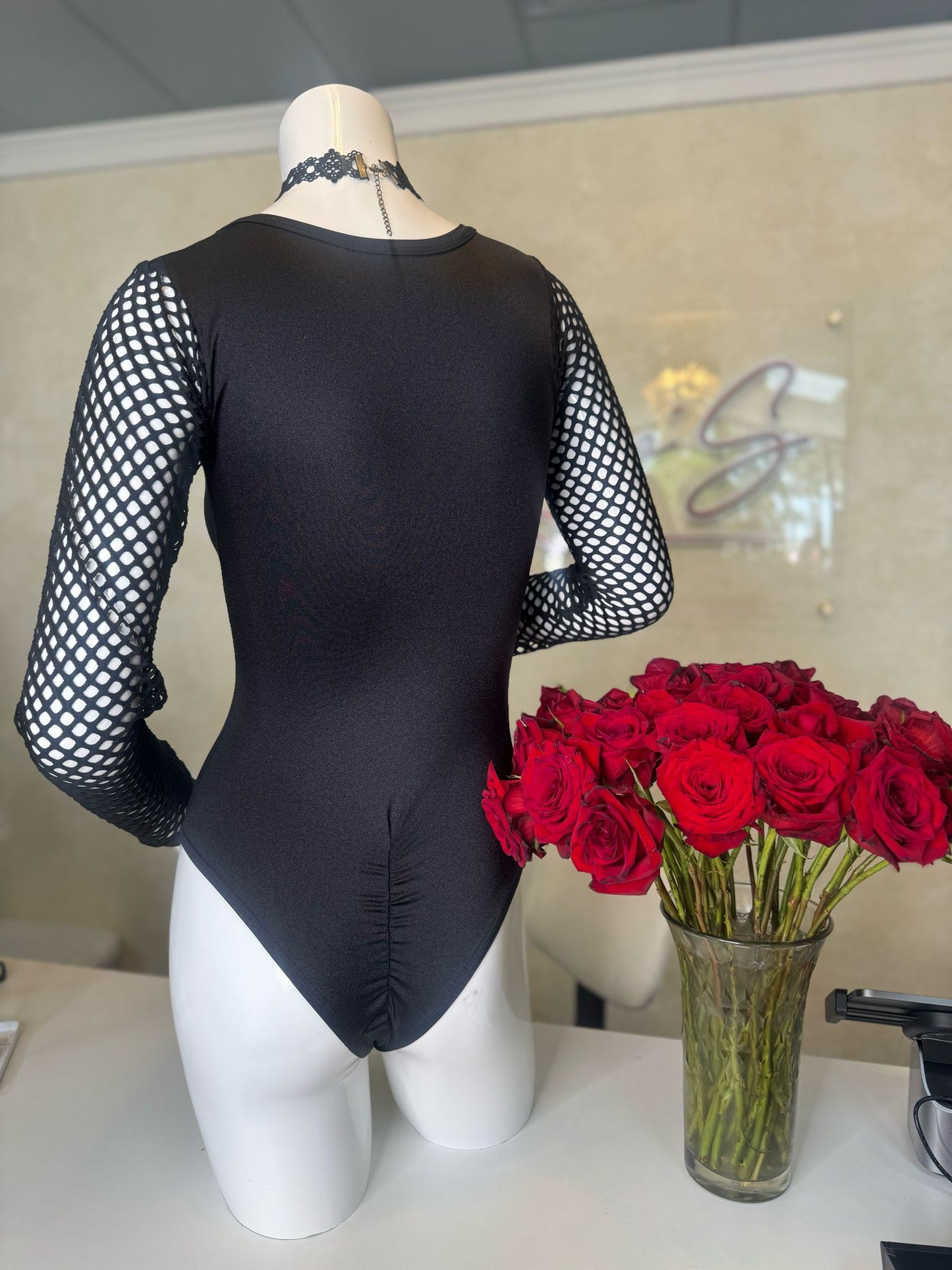Black long sleeve Bodysuit