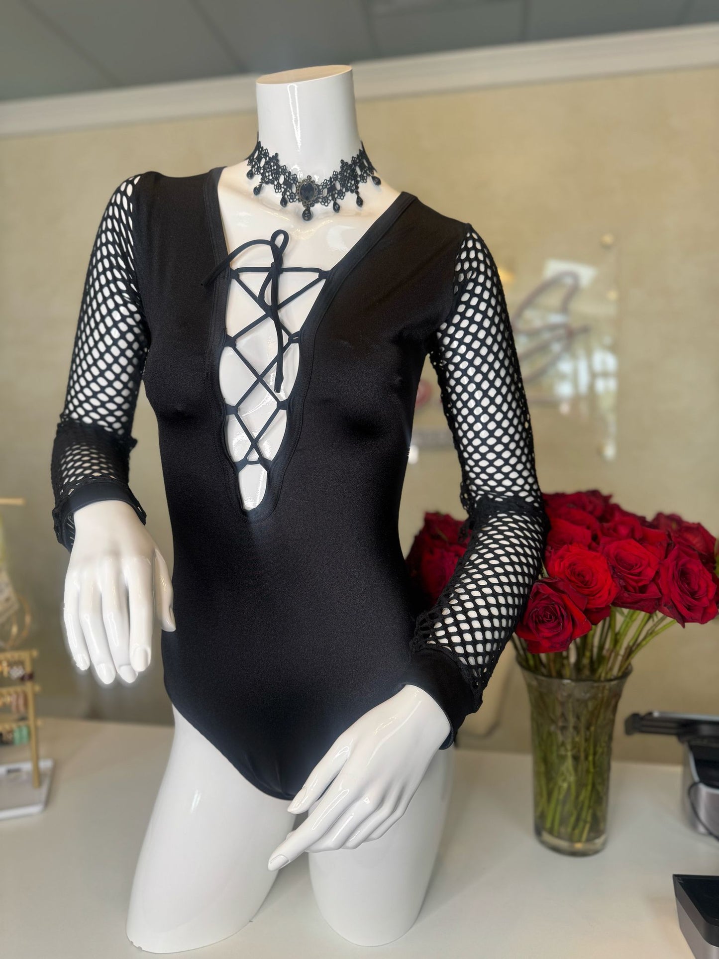 Black long sleeve Bodysuit