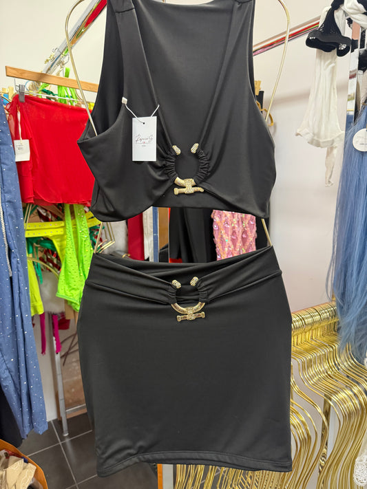 Alexandra 2PC black skirt set
