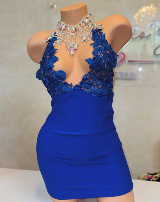Ángela Royal Blue dress free size