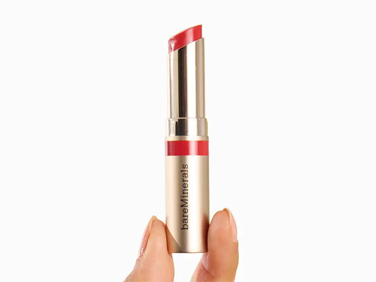 BAREMINERALS
Dewy Lip Gloss-Balm in Strength (Soft Red)