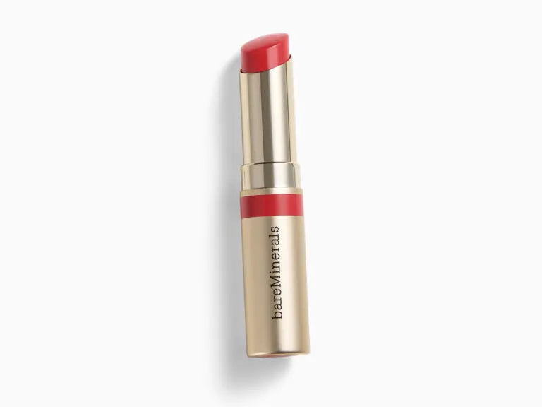 BAREMINERALS
Dewy Lip Gloss-Balm in Strength (Soft Red)