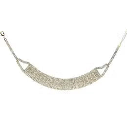 Lines Rhinestone Choker Clear