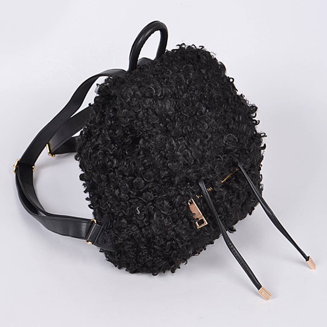 Faux Fur Sheep Backpack