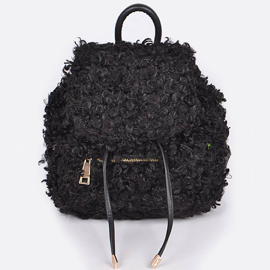 Faux Fur Sheep Backpack