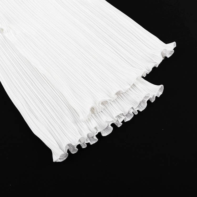 Halterneck Sexy Tank Top Pleated Trouser Set