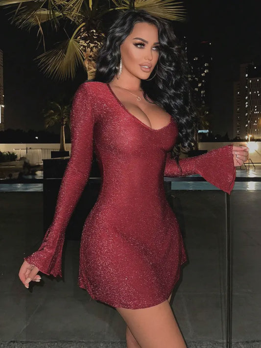 Elegant Long Sleeve Bodycon Dress