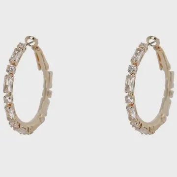 Baguette Hoop Earrings