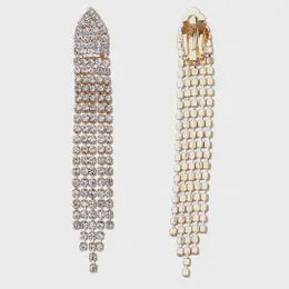 Silver Crystal Half Hexagon Shape Rhinestone