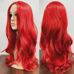 Red Long Wavy Wig Heat Resistant