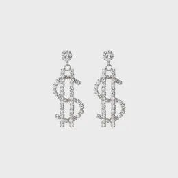 G RS Dollar Dangle Ear Silver
