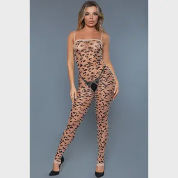 2154 Luscious Leopard Bodystocking Leopard