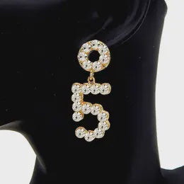 No 5 Pearl Stud Earrings