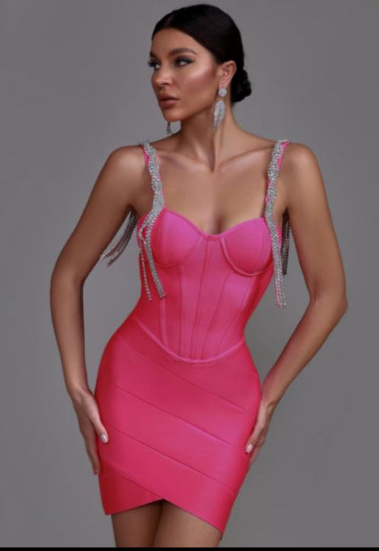 Melissa Pink Diamante dress