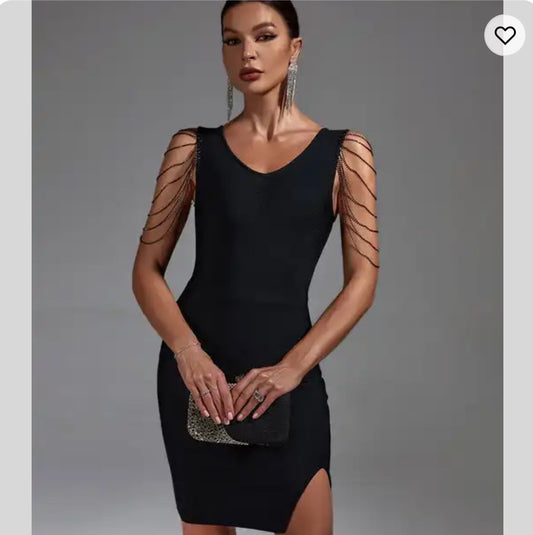 Elegant Black Casual Dress