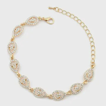 Teardrop Rhinestone Bracelet