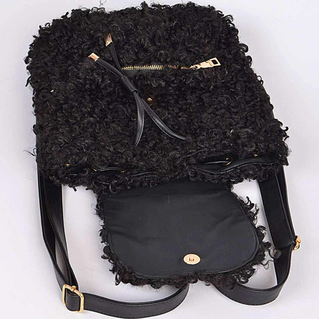 Faux Fur Sheep Backpack