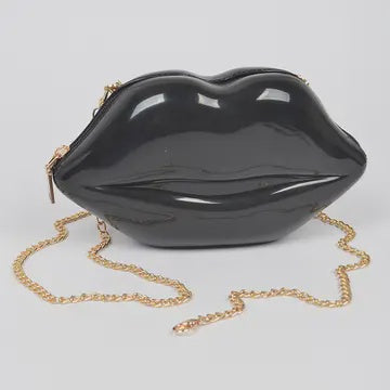 Lip Jelly Crossbody Bag Black