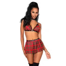 Naughty Schoolgirl- Plaid Bralette