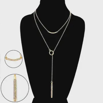 Rhinestone Bar Necklace