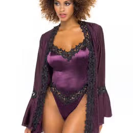 THEA ROBE Italian Plum/Black S/M