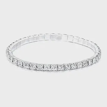 Rhinestone Bracelet Silver-Clear